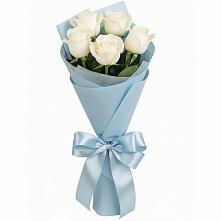 Букет 5 Белых роз Проуд #REPLACE_PRED# Песчанке