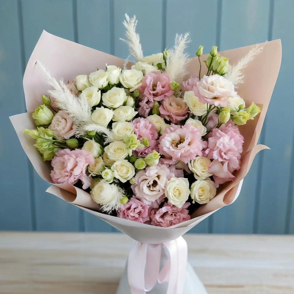 Букет цветов из: Альстромерии и Розы в Песчанке