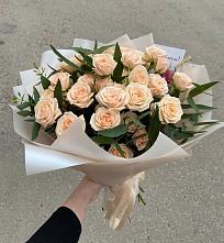 Букет Кремовые розы Латте в Песчанке