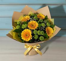 Букет цветов из:  Герберы и Хризантемы в Песчанке