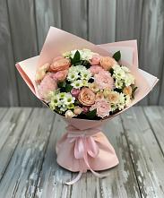 Букет цветов из:  Гвоздики, Розы и Хризантемы в Песчанке