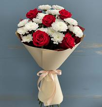 Букет цветов из:  Розы и Хризантемы в Песчанке