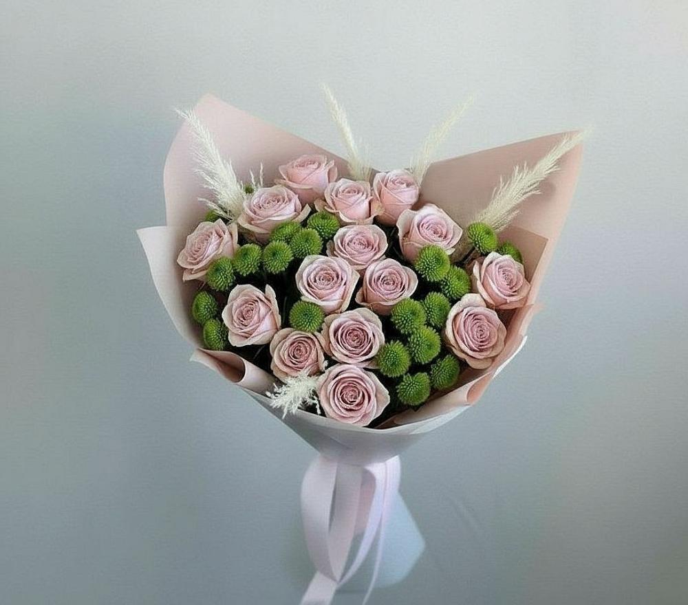 Букет цветов из: Розы и Хризантемы в Песчанке