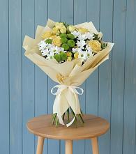 Букет цветов из:  Хризантемы и Розы #REPLACE_PRED# Песчанке