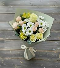 Букет цветов из:  Альстромерии, Розы и Хризантемы в Песчанке