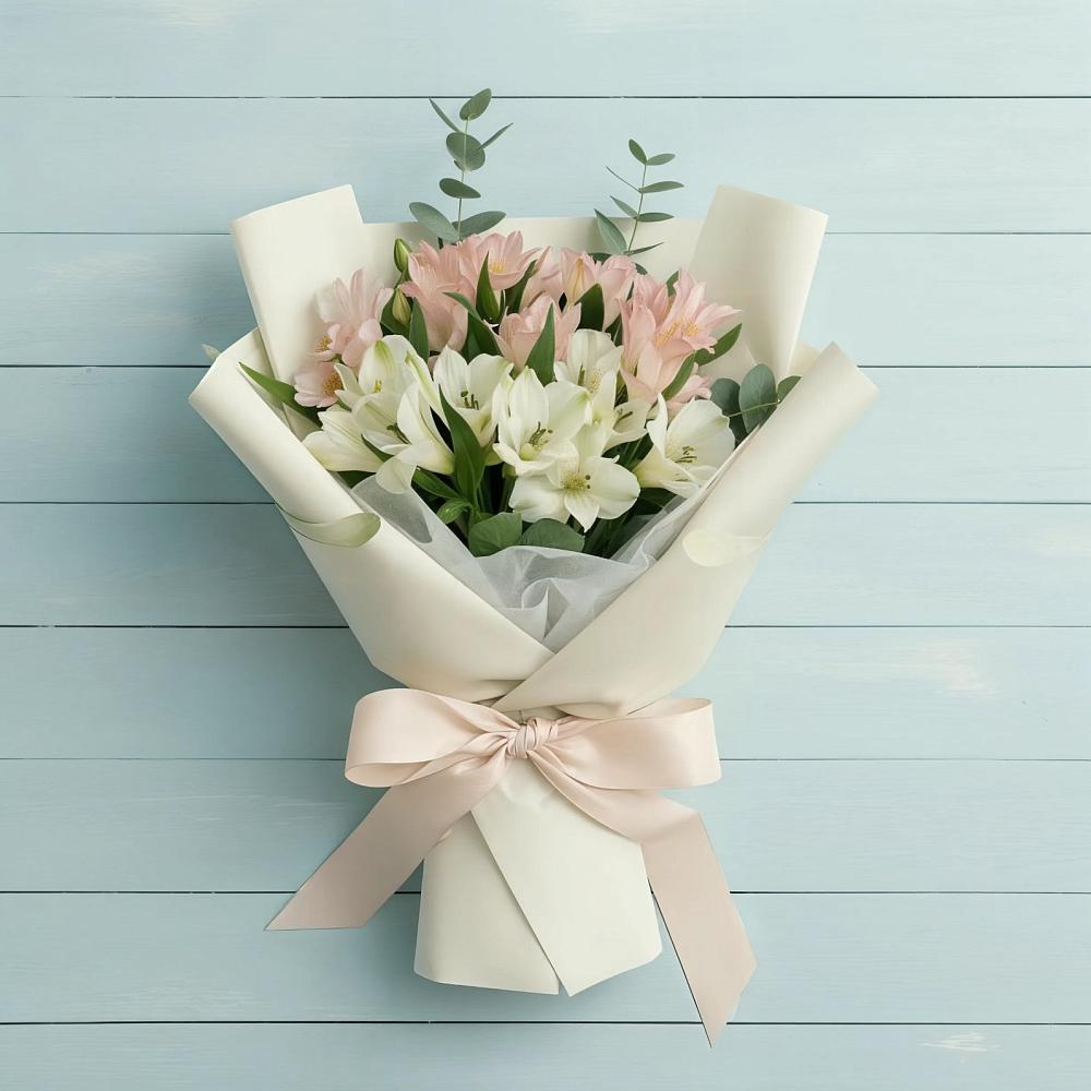 Букет цветов из: Альстромерии в Песчанке