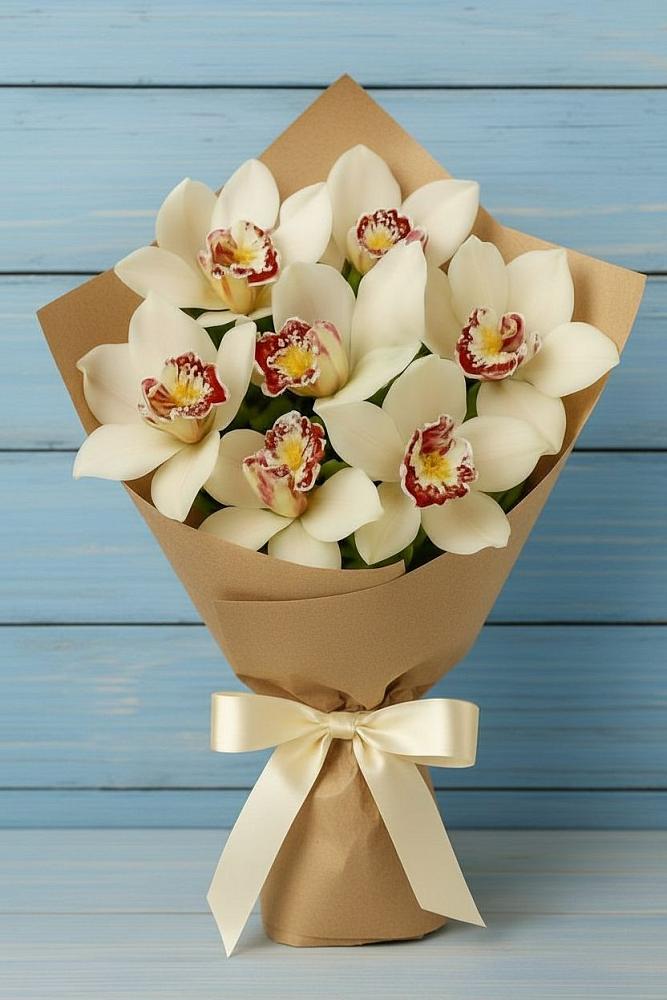 Букет цветов из: Орхидеи и Розы в Песчанке