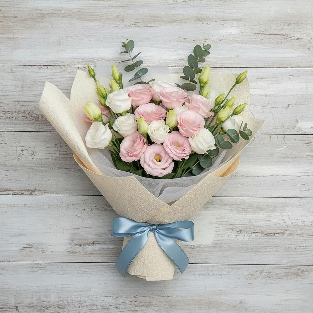 Букет цветов из: Лизиантусы в Песчанке